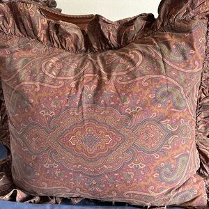Vintage Ralph Lauren Paisley Euro shams and queen bed skirt